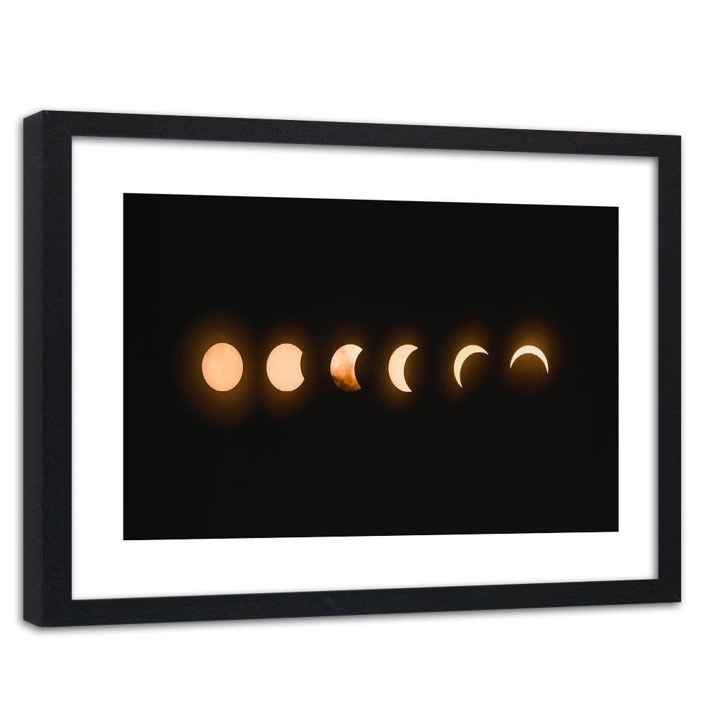 Glezna melnā rāmī - Phases Of The Moon Eclipse Home Trends