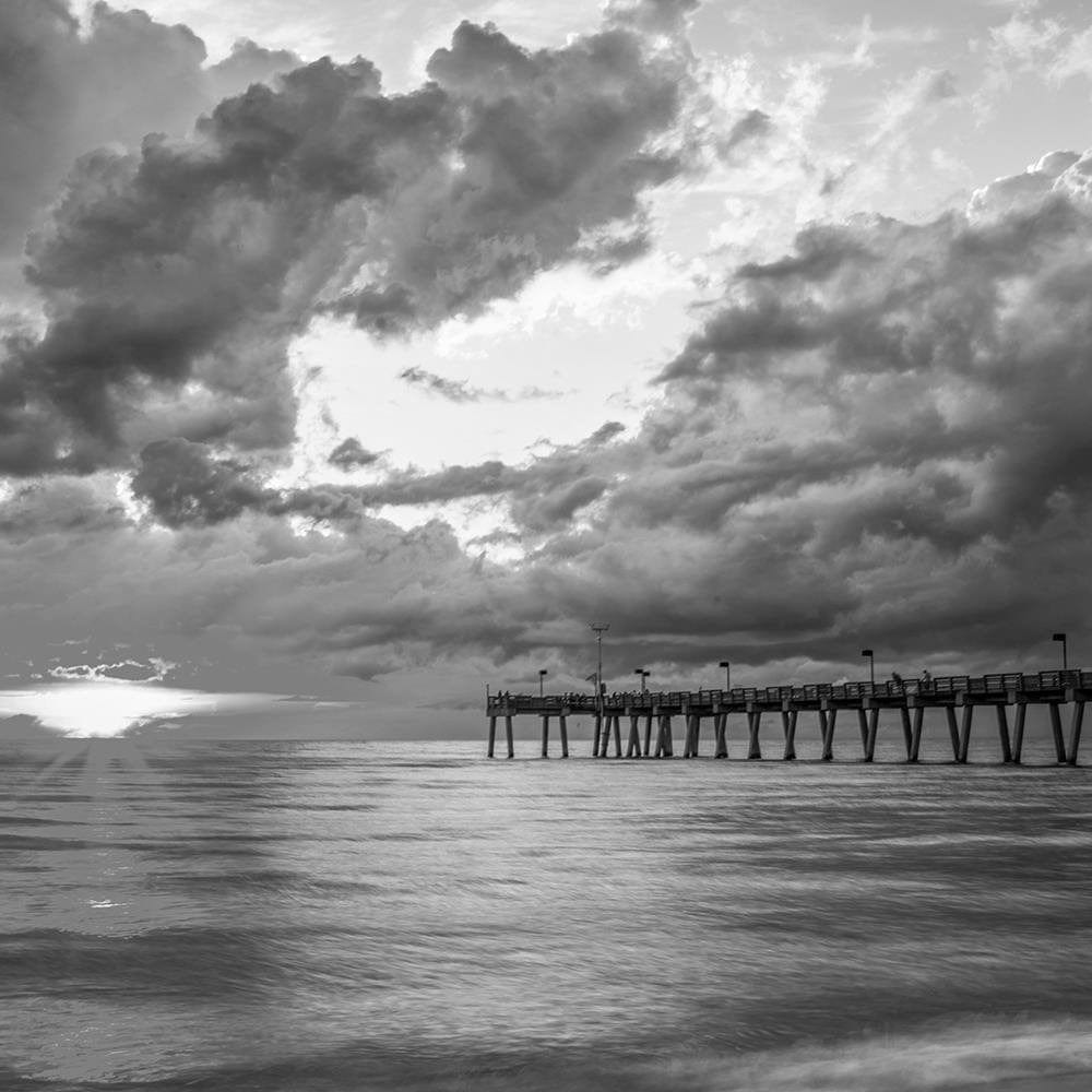 Glezna melnā rāmī - Pier And Sunset 2 Home Trends