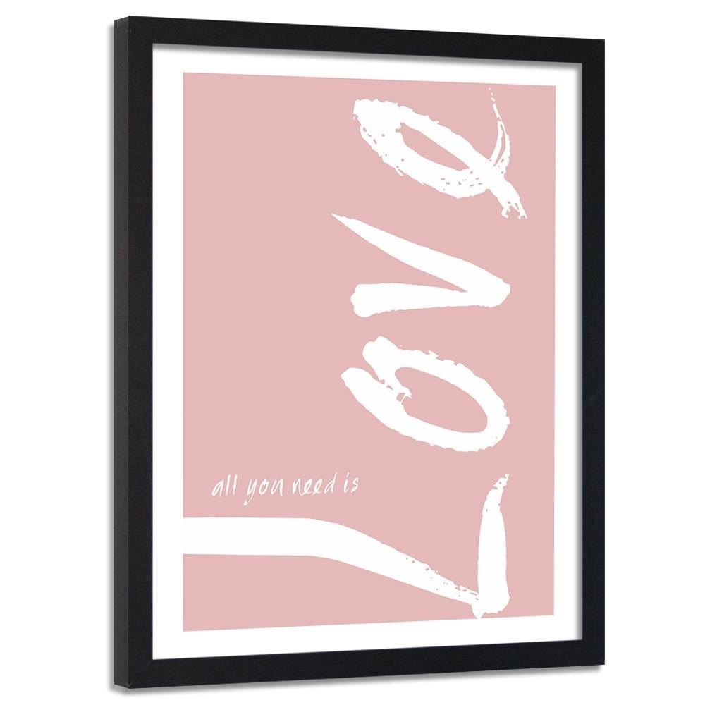 Glezna melnā rāmī - Pink Love Home Trends