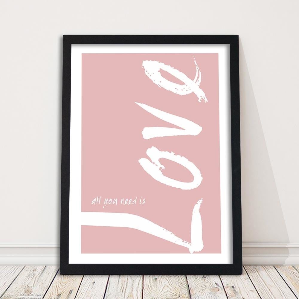 Glezna melnā rāmī - Pink Love Home Trends