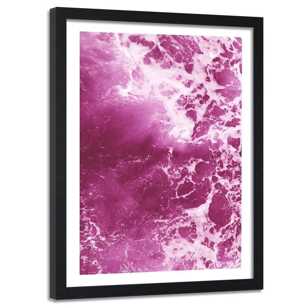 Glezna melnā rāmī - Pink Waves Home Trends