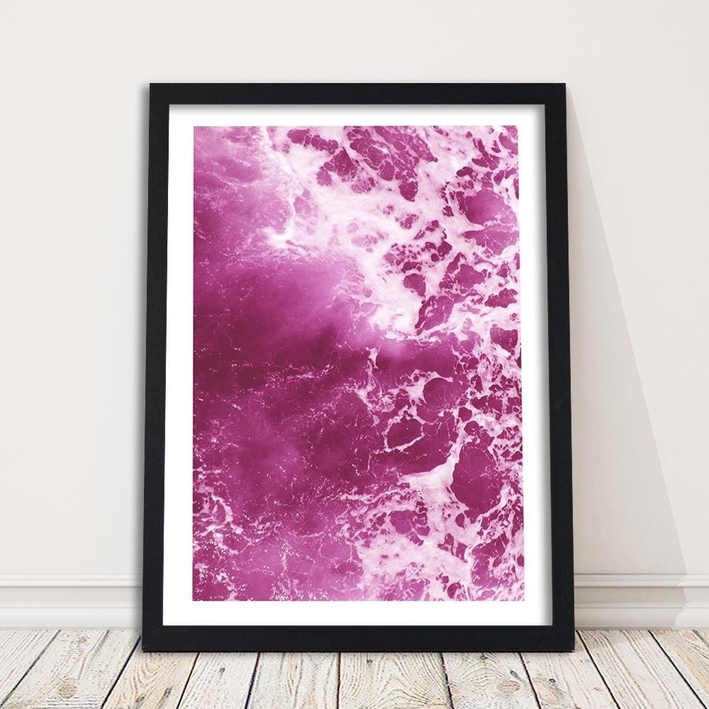 Glezna melnā rāmī - Pink Waves Home Trends