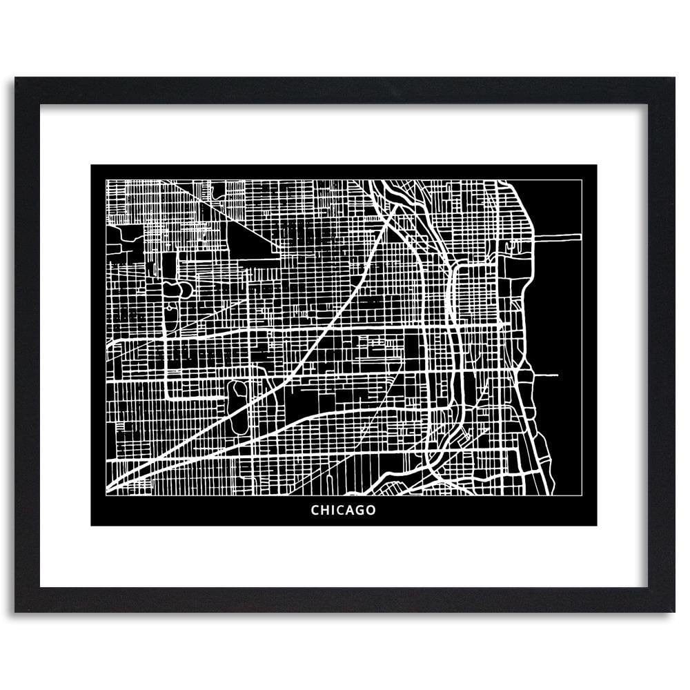 Glezna melnā rāmī - Plan Of Chicago Home Trends