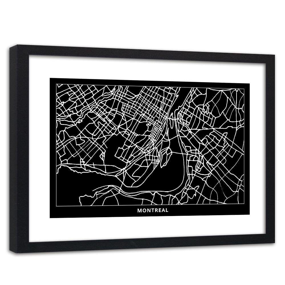 Glezna melnā rāmī - Plan Of Montreal Home Trends