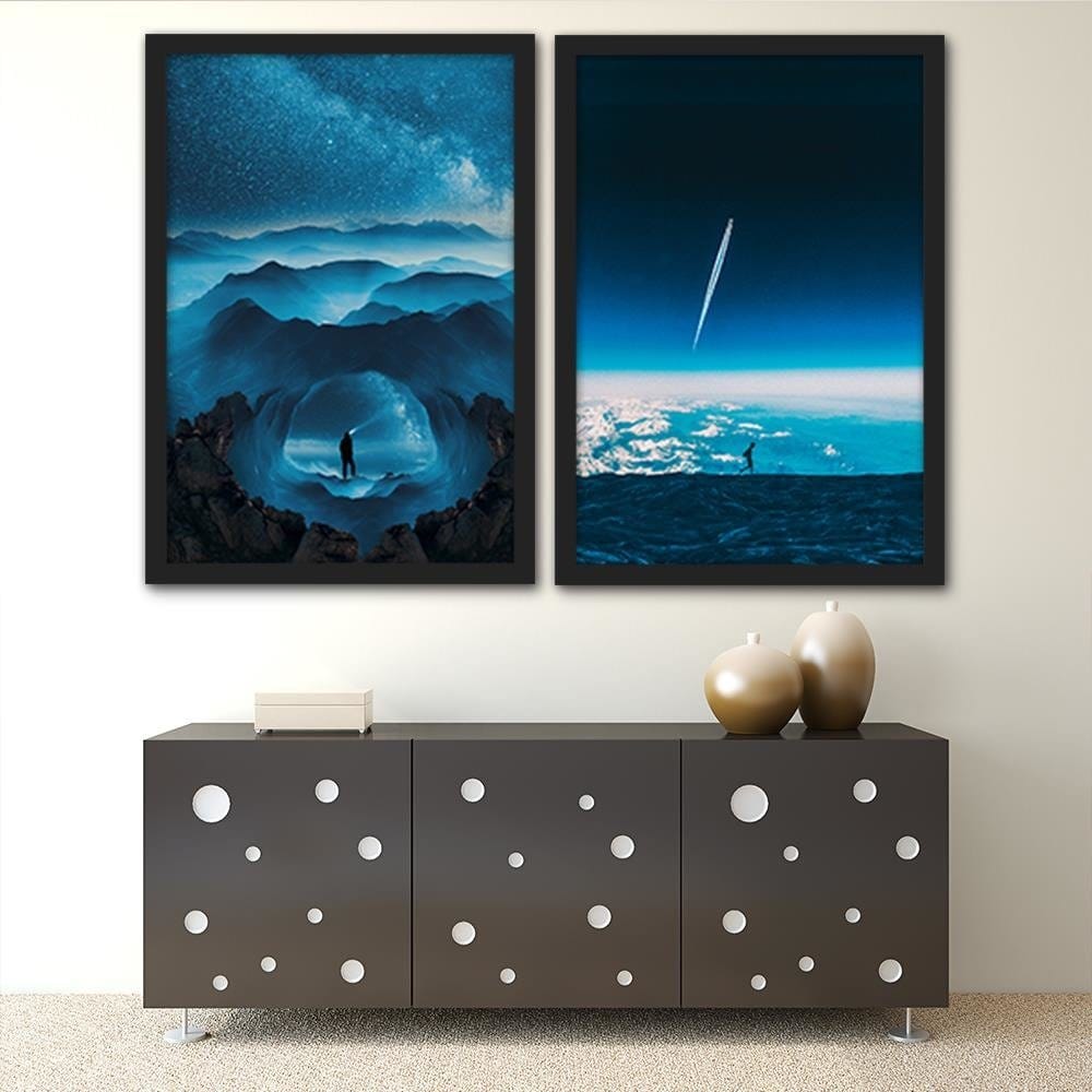 Glezna melnā rāmī - Plane Above The Clouds Home Trends