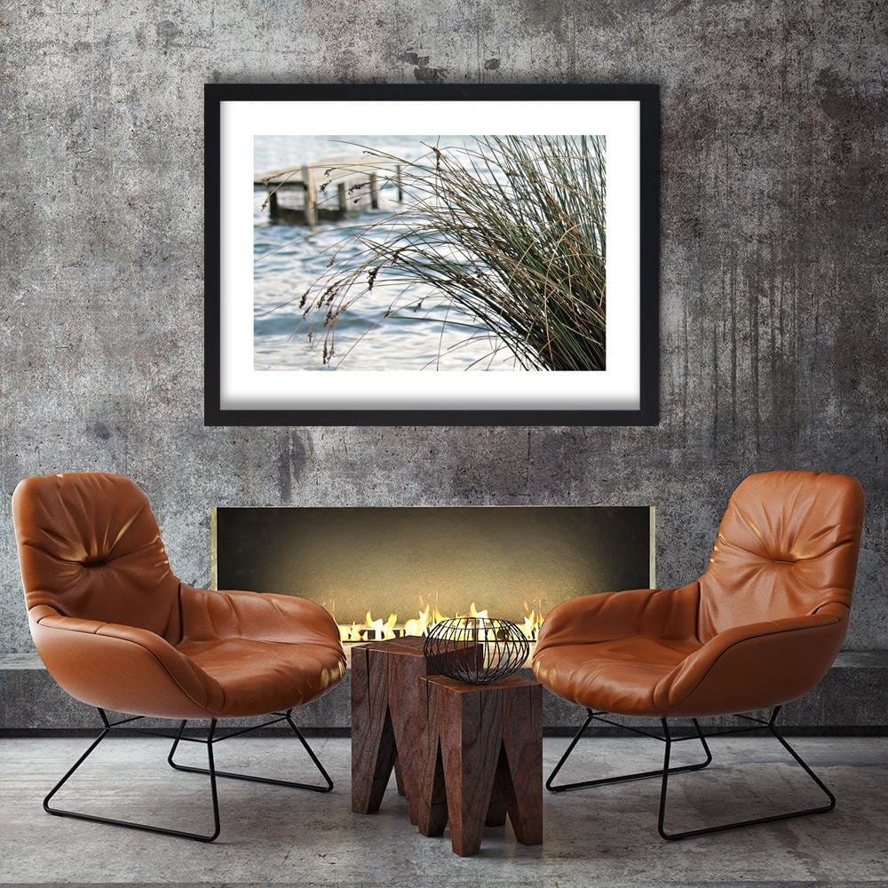 Glezna melnā rāmī - Platform At Sea Home Trends