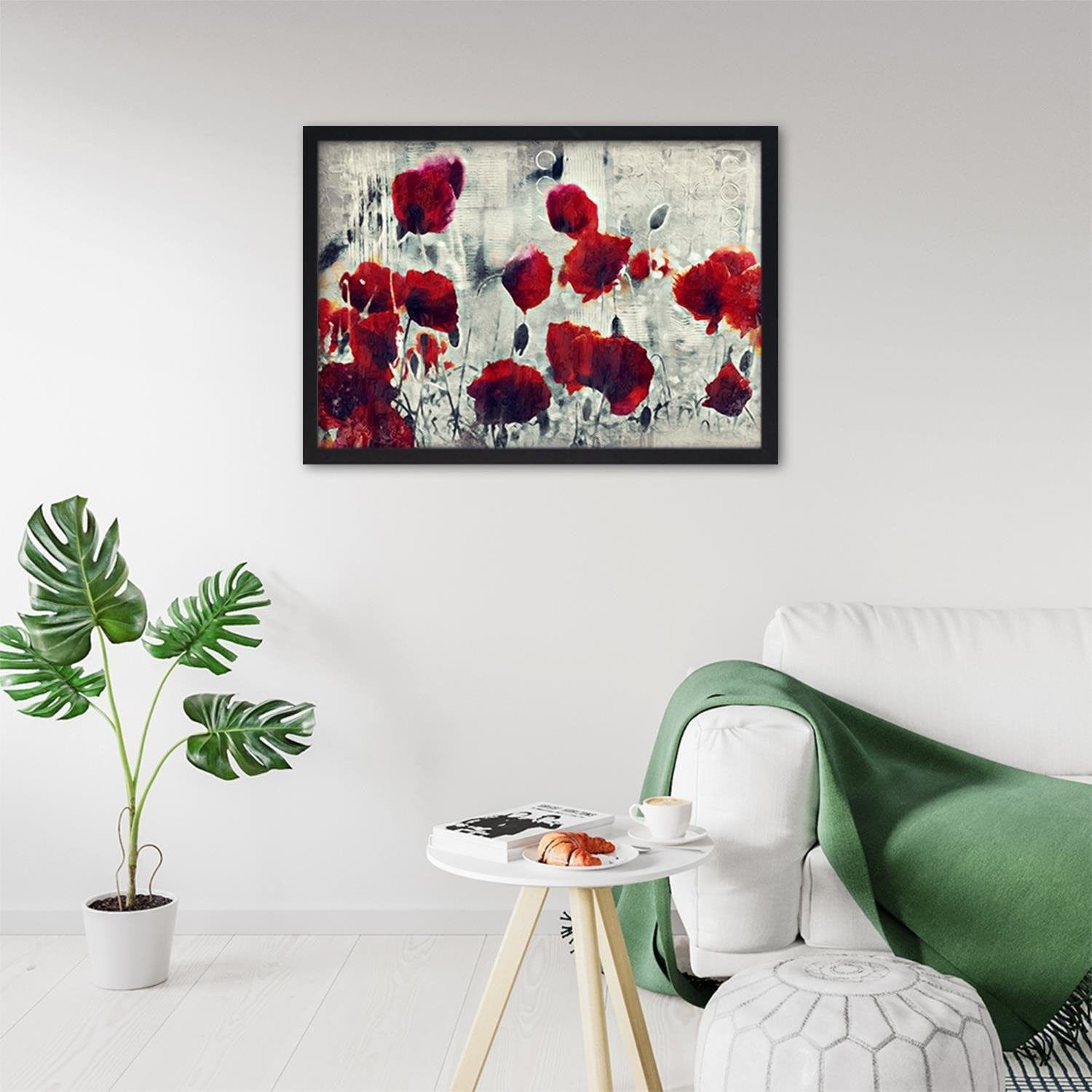 Glezna melnā rāmī - Poppy Flowers 1 Home Trends