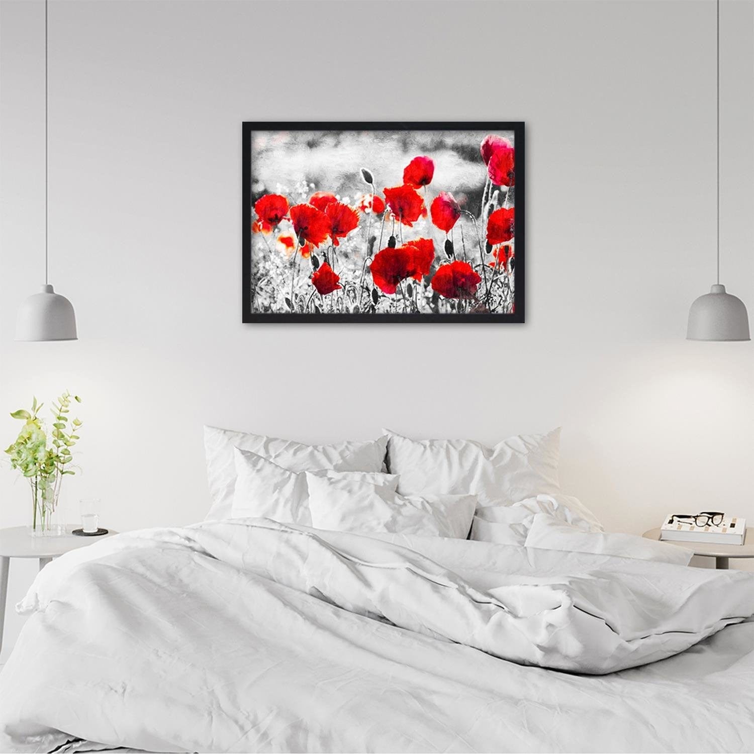 Glezna melnā rāmī - Poppy Flowers 2 Home Trends
