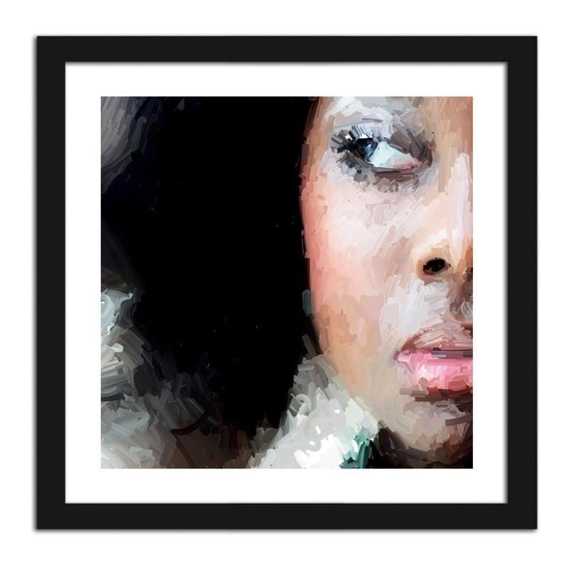 Glezna melnā rāmī - Portrait of a dark woman Home Trends