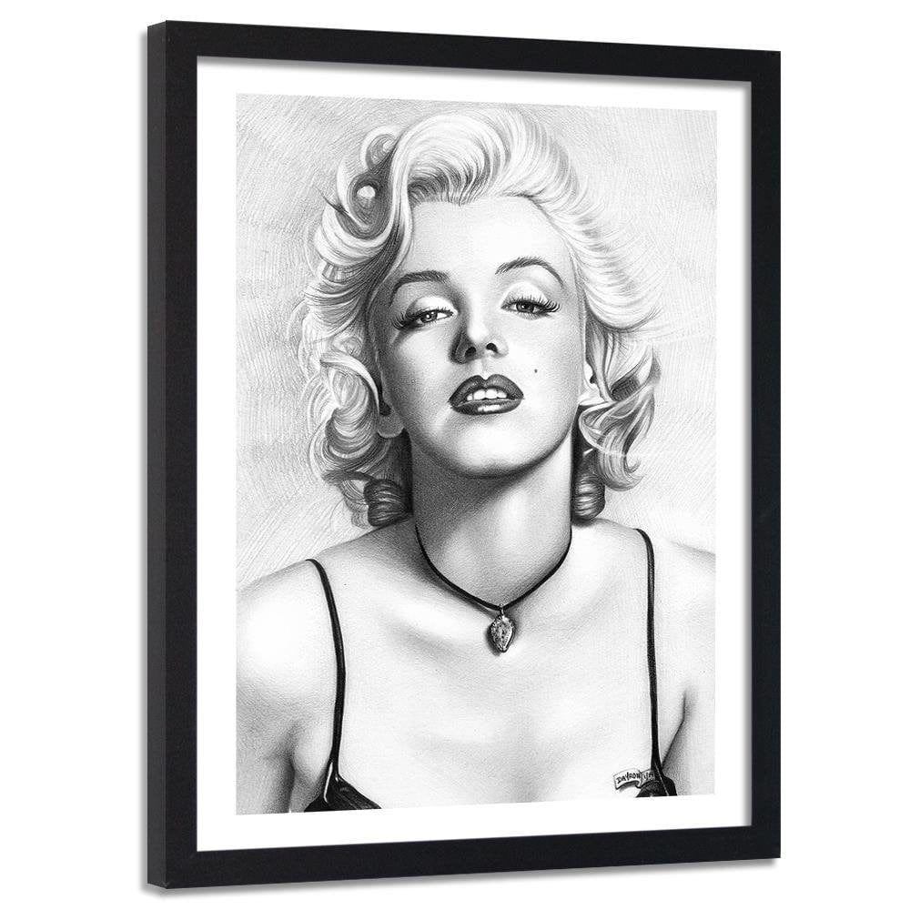 Glezna melnā rāmī - Portrait Of Marilyn Home Trends