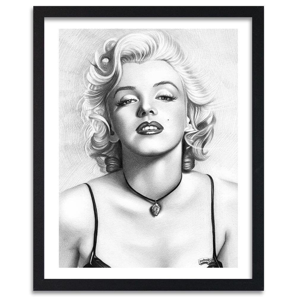 Glezna melnā rāmī - Portrait Of Marilyn Home Trends