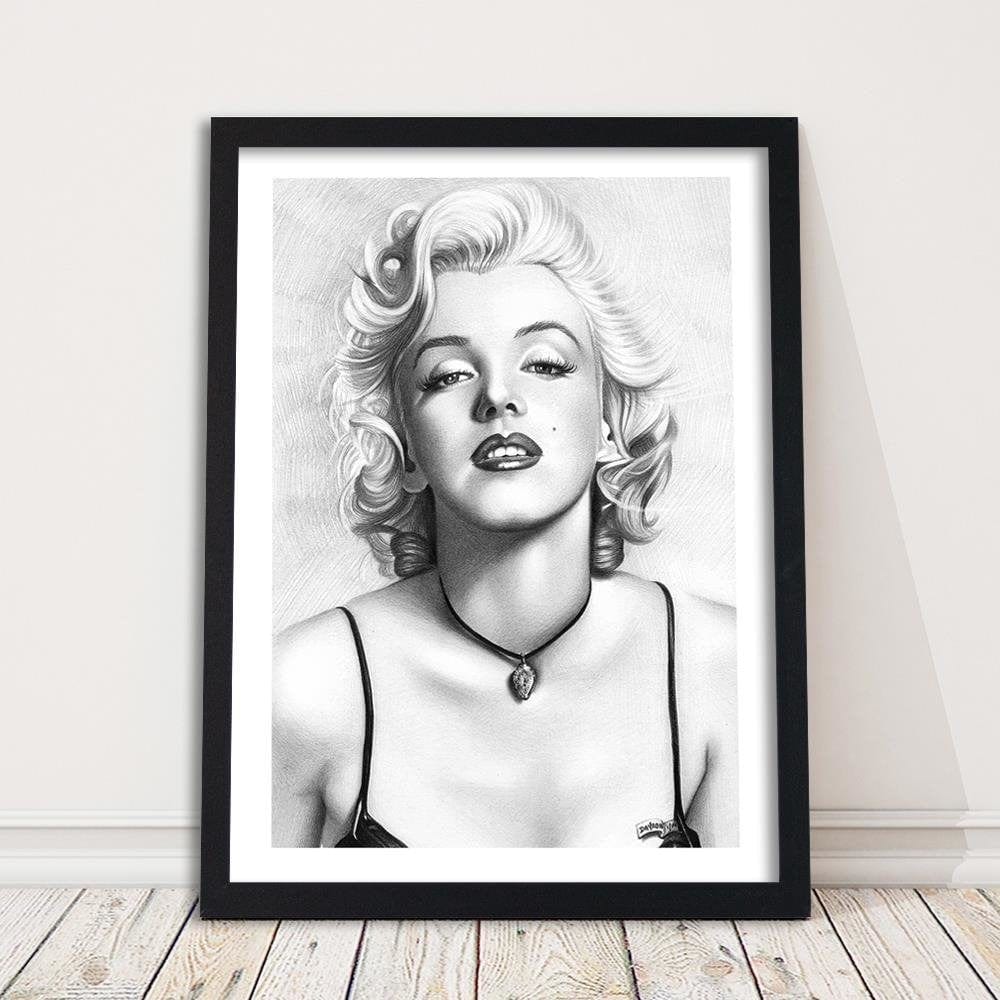 Glezna melnā rāmī - Portrait Of Marilyn Home Trends