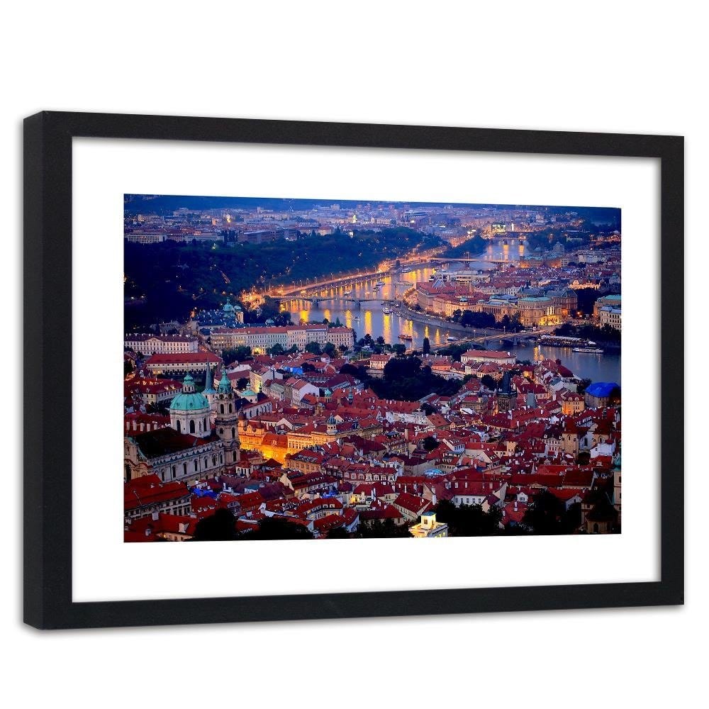 Glezna melnā rāmī - Prague At Dusk Home Trends