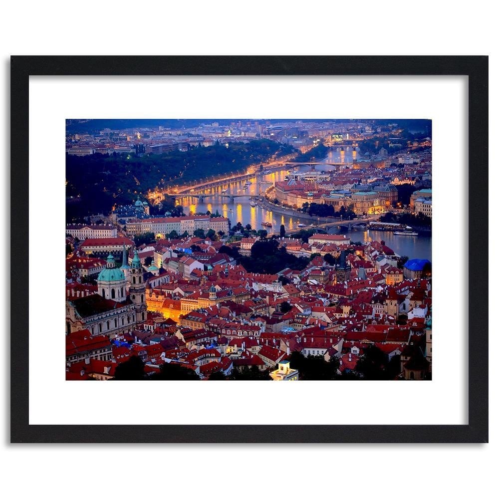 Glezna melnā rāmī - Prague At Dusk Home Trends