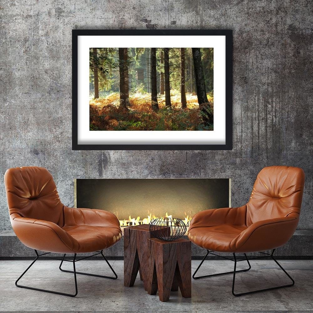 Glezna melnā rāmī - Pulpit Hunting In The Forest Home Trends