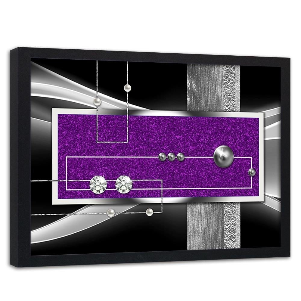 Glezna melnā rāmī - Purple Abstraction Home Trends