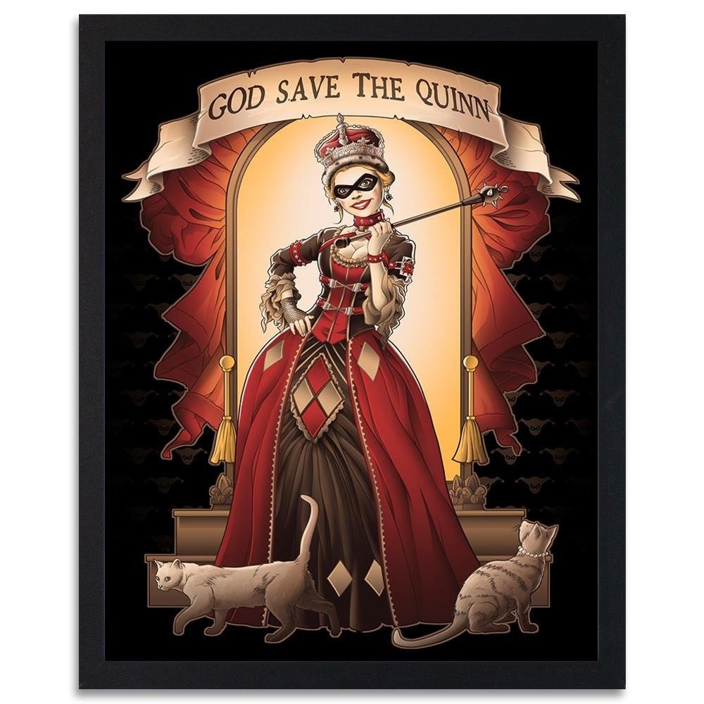 Glezna melnā rāmī - Queen Of The Cat Home Trends