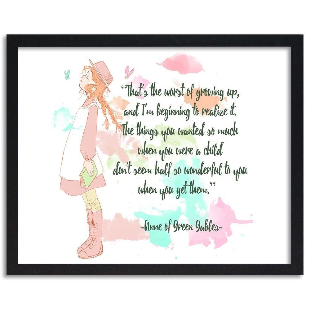 Glezna melnā rāmī - Quote Anne Of Green Gables 1 Home Trends
