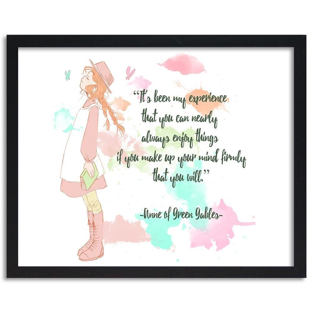 Glezna melnā rāmī - Quote Anne Of Green Gables Home Trends