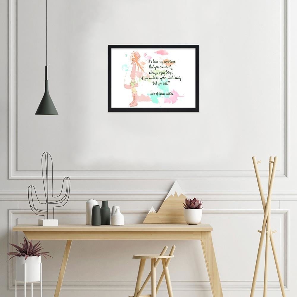 Glezna melnā rāmī - Quote Anne Of Green Gables Home Trends