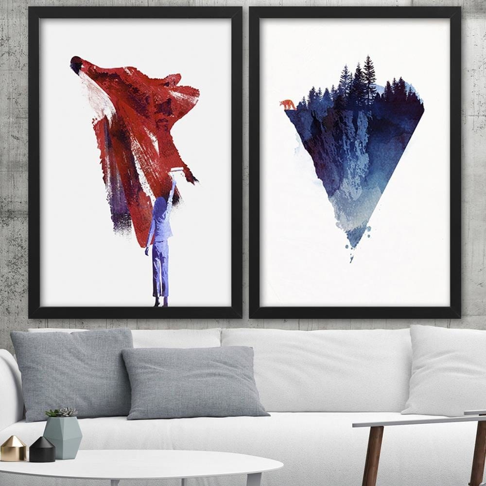 Glezna melnā rāmī - Red Fox Home Trends