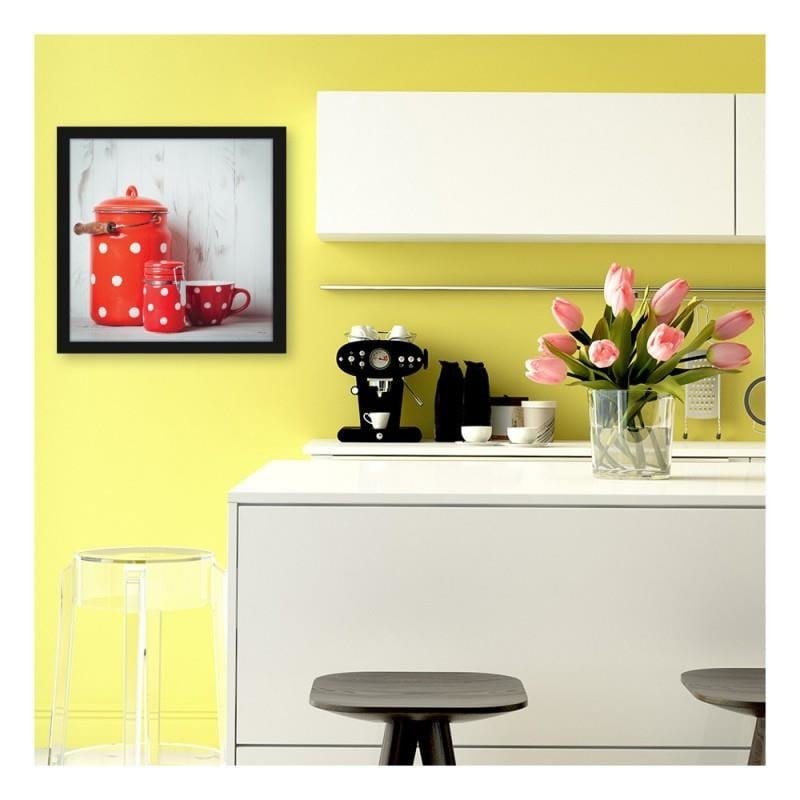 Glezna melnā rāmī - Red vessels Home Trends