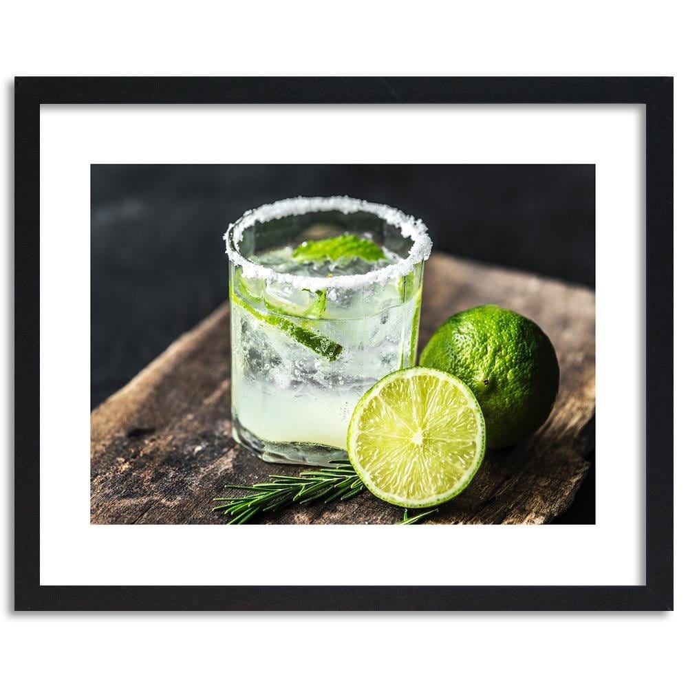 Glezna melnā rāmī - Refreshing Drink With Lime Home Trends