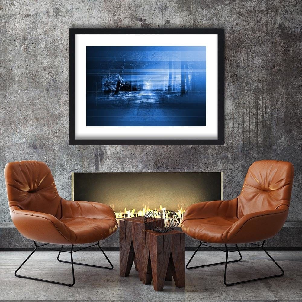 Glezna melnā rāmī - Road In The Forest 2 Home Trends