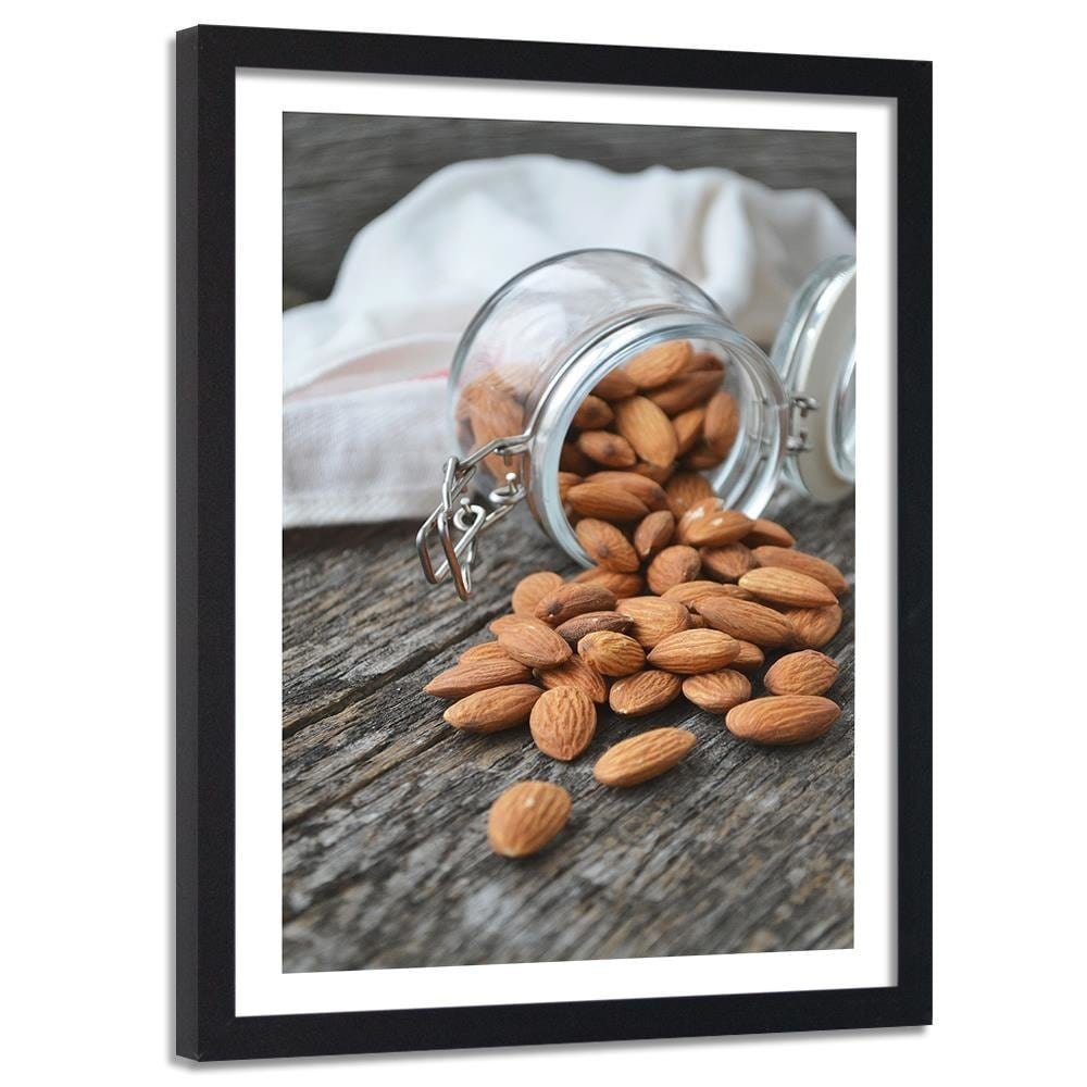 Glezna melnā rāmī - Roasted Almonds Home Trends