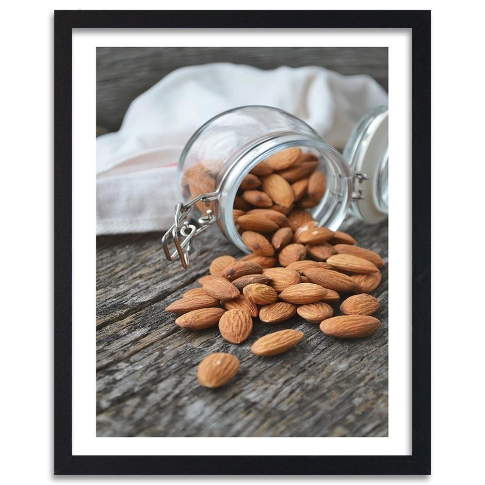 Glezna melnā rāmī - Roasted Almonds Home Trends