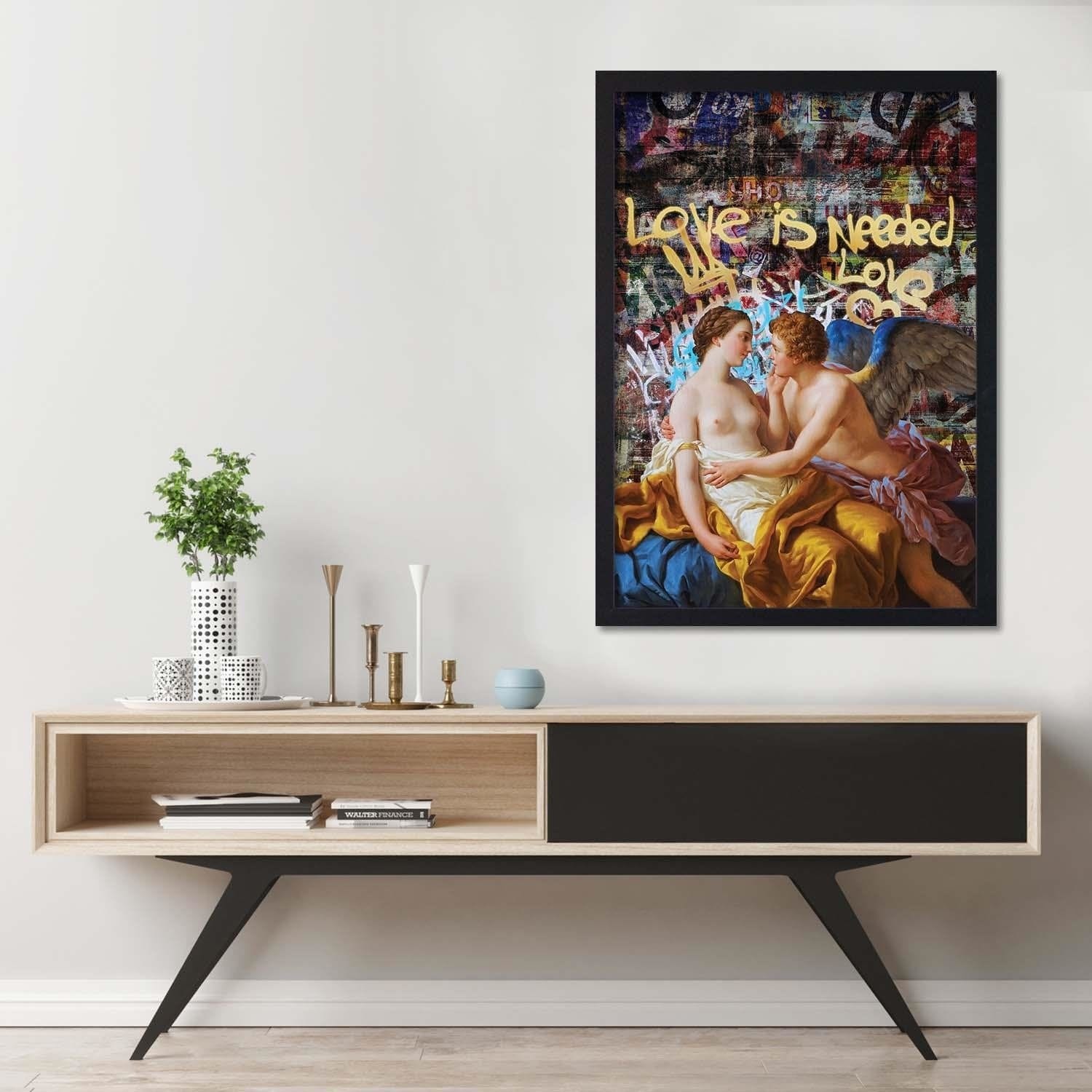 Glezna melnā rāmī - Rococo Artwork Image Home Trends