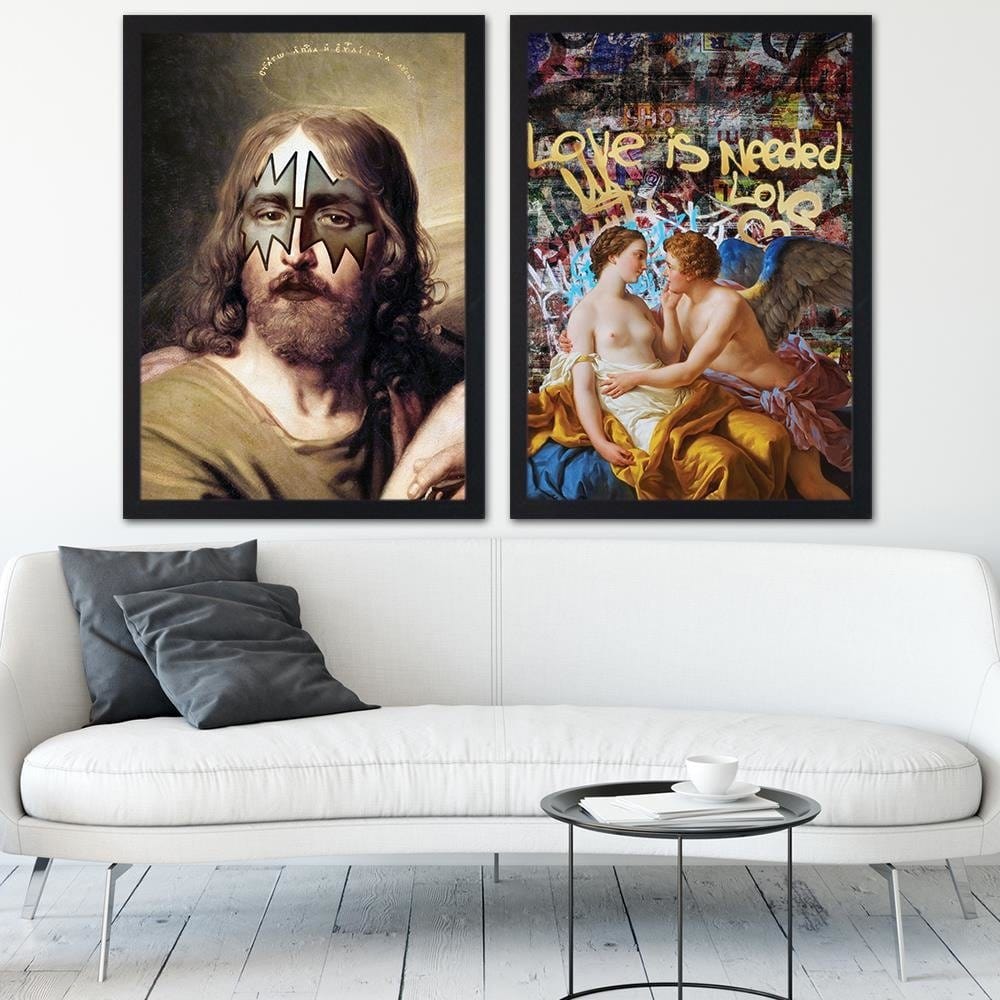 Glezna melnā rāmī - Rococo Artwork Image Home Trends