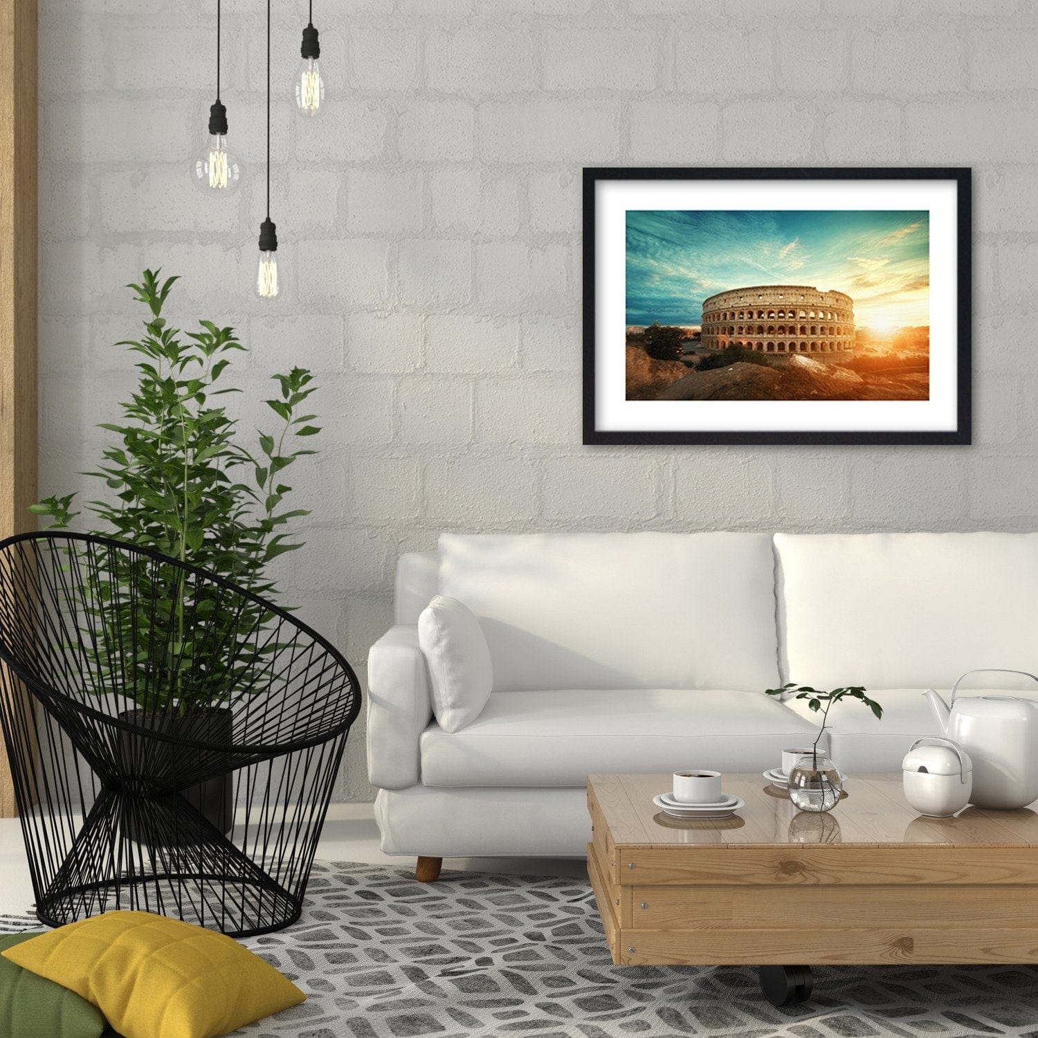 Glezna melnā rāmī - Roman Colosseum  Home Trends