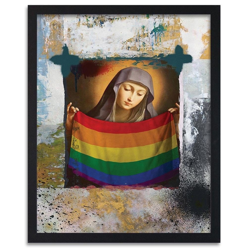 Glezna melnā rāmī - Saint Mary Image Lgbt  Home Trends