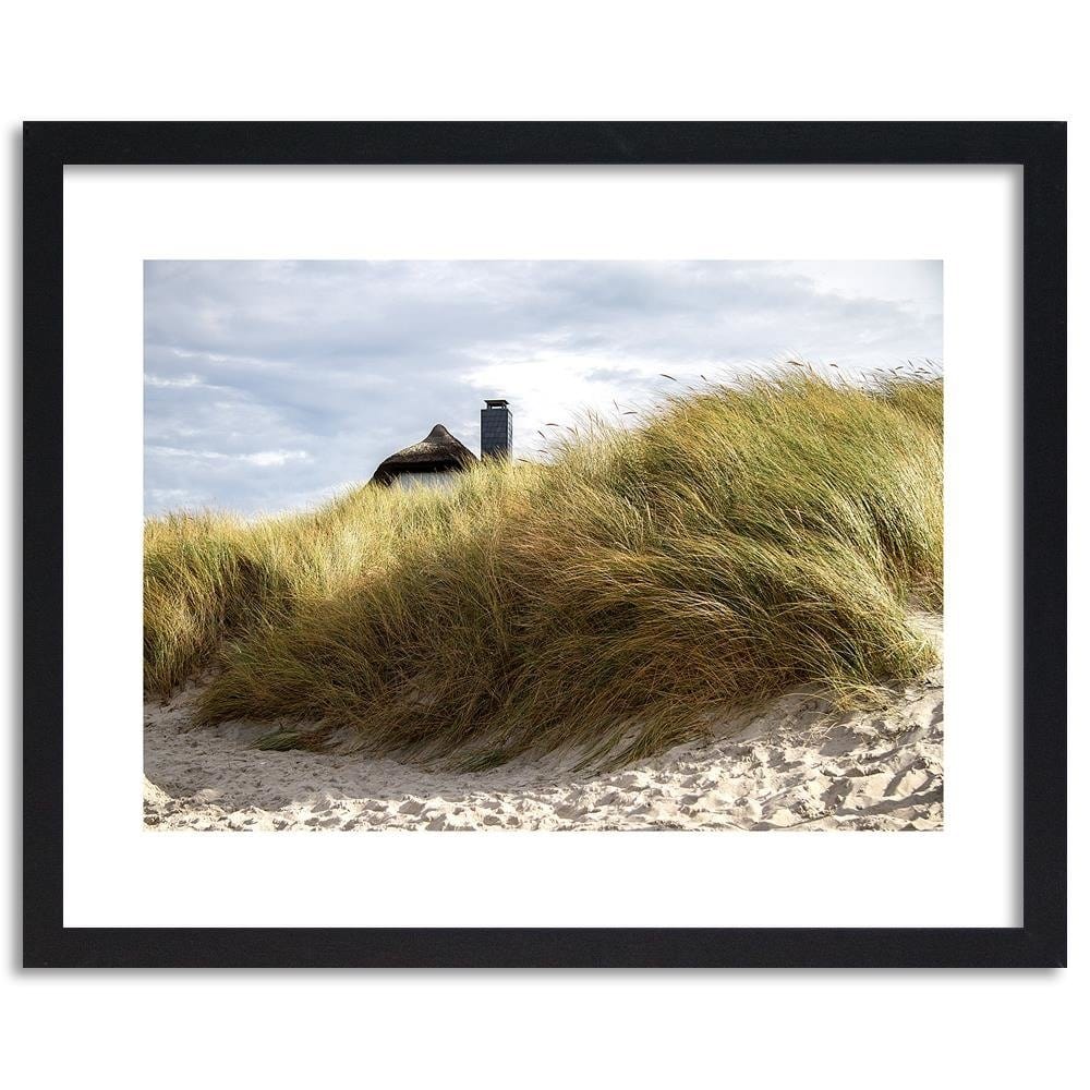 Glezna melnā rāmī - Sand Dunes On The Beach Home Trends