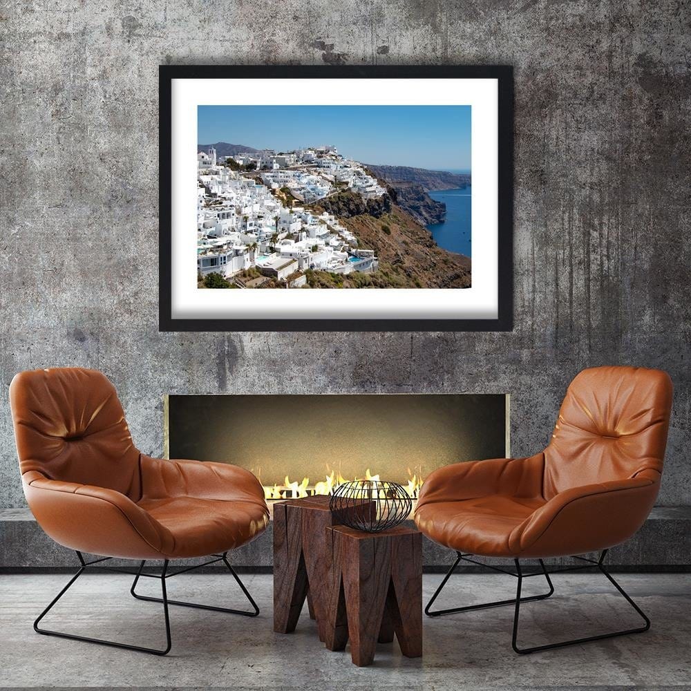 Glezna melnā rāmī - Santorini Home Trends