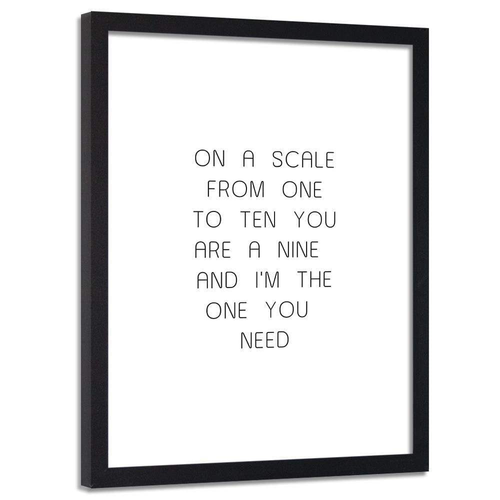 Glezna melnā rāmī - Scale Typography Home Trends