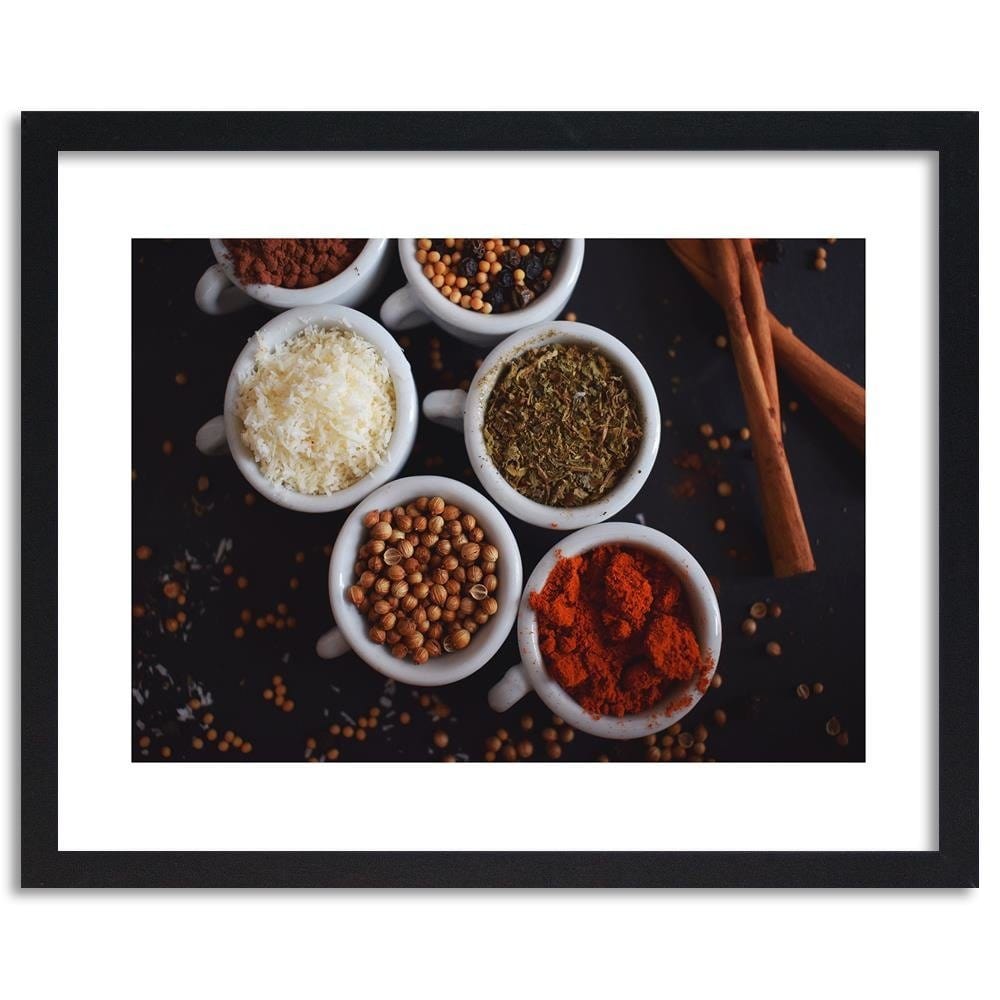 Glezna melnā rāmī - Set Of Spices Home Trends