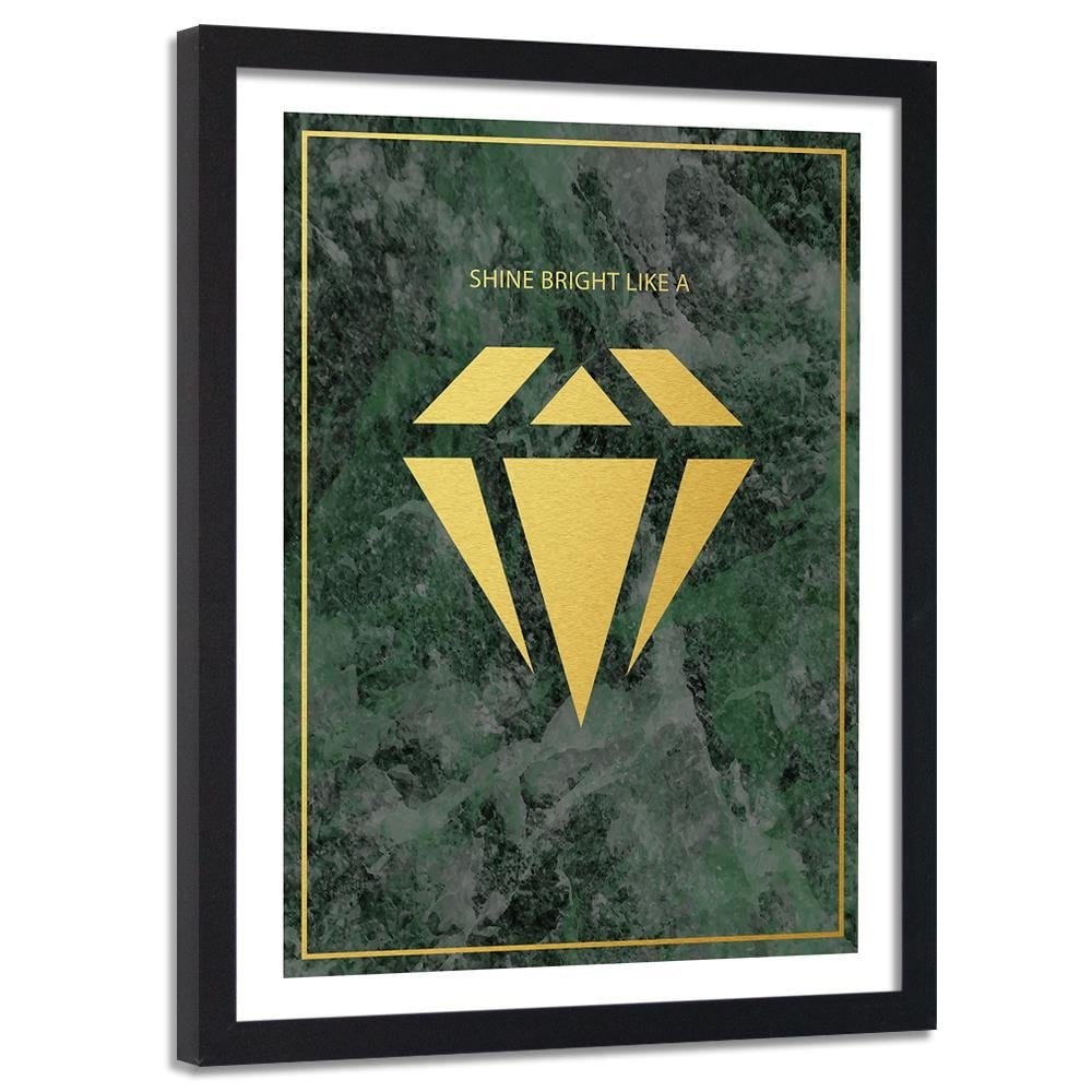 Glezna melnā rāmī - Shine Bright Like A Diamond Home Trends