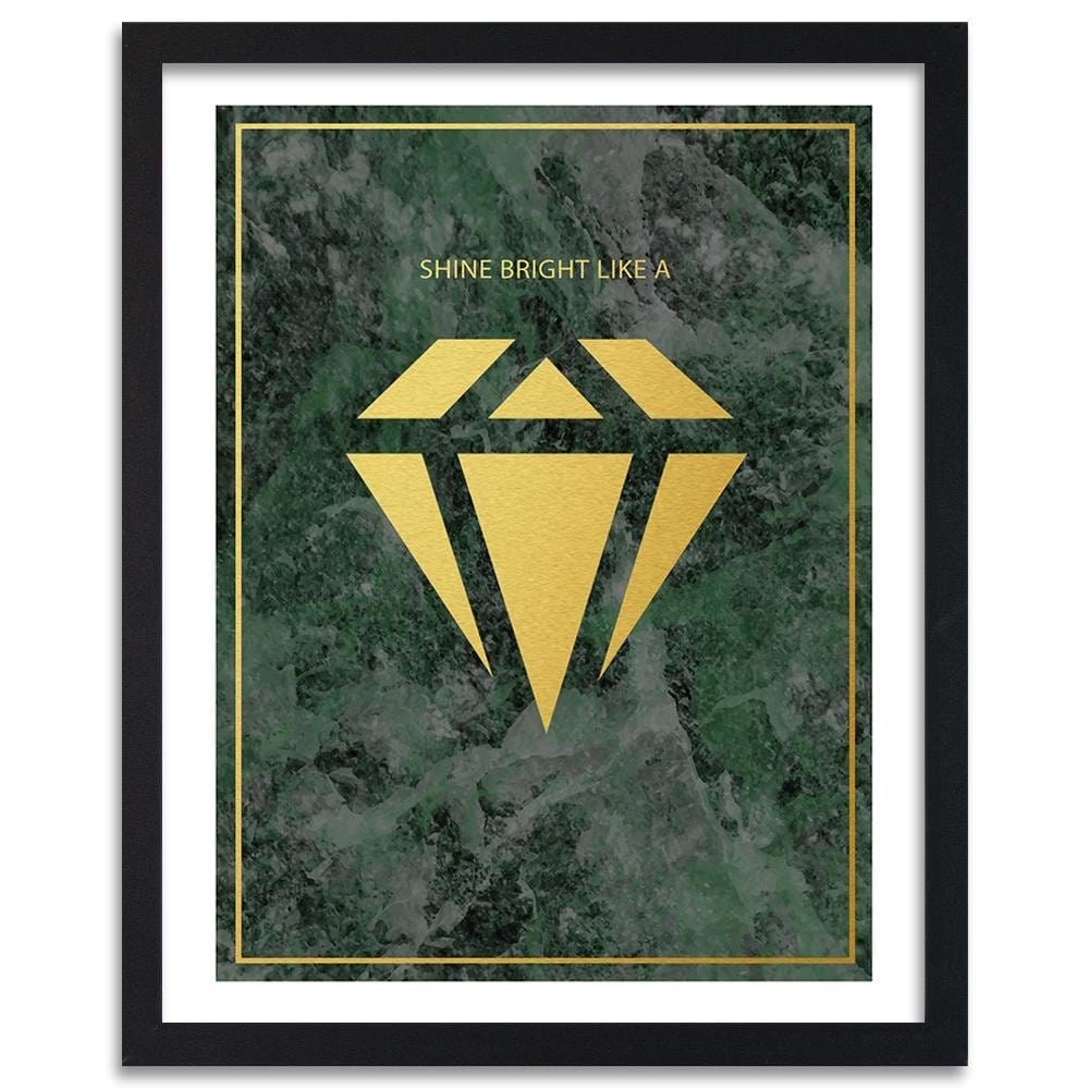 Glezna melnā rāmī - Shine Bright Like A Diamond Home Trends