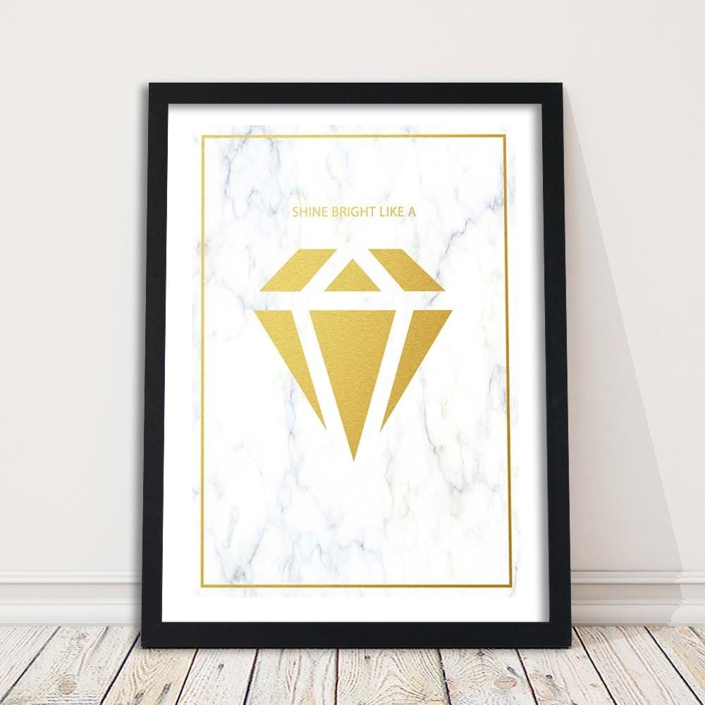 Glezna melnā rāmī - Shine Bright Like A Diamond Home Trends