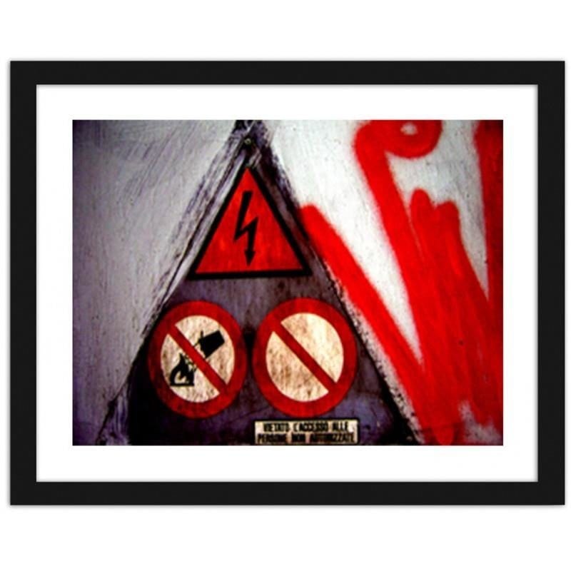 Glezna melnā rāmī - Sign of prohibition Home Trends
