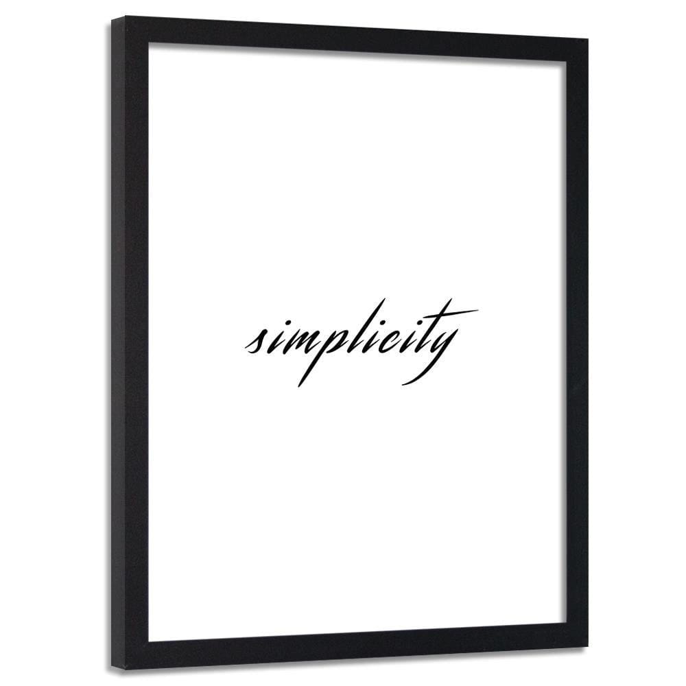 Glezna melnā rāmī - Sign Simplicity Home Trends