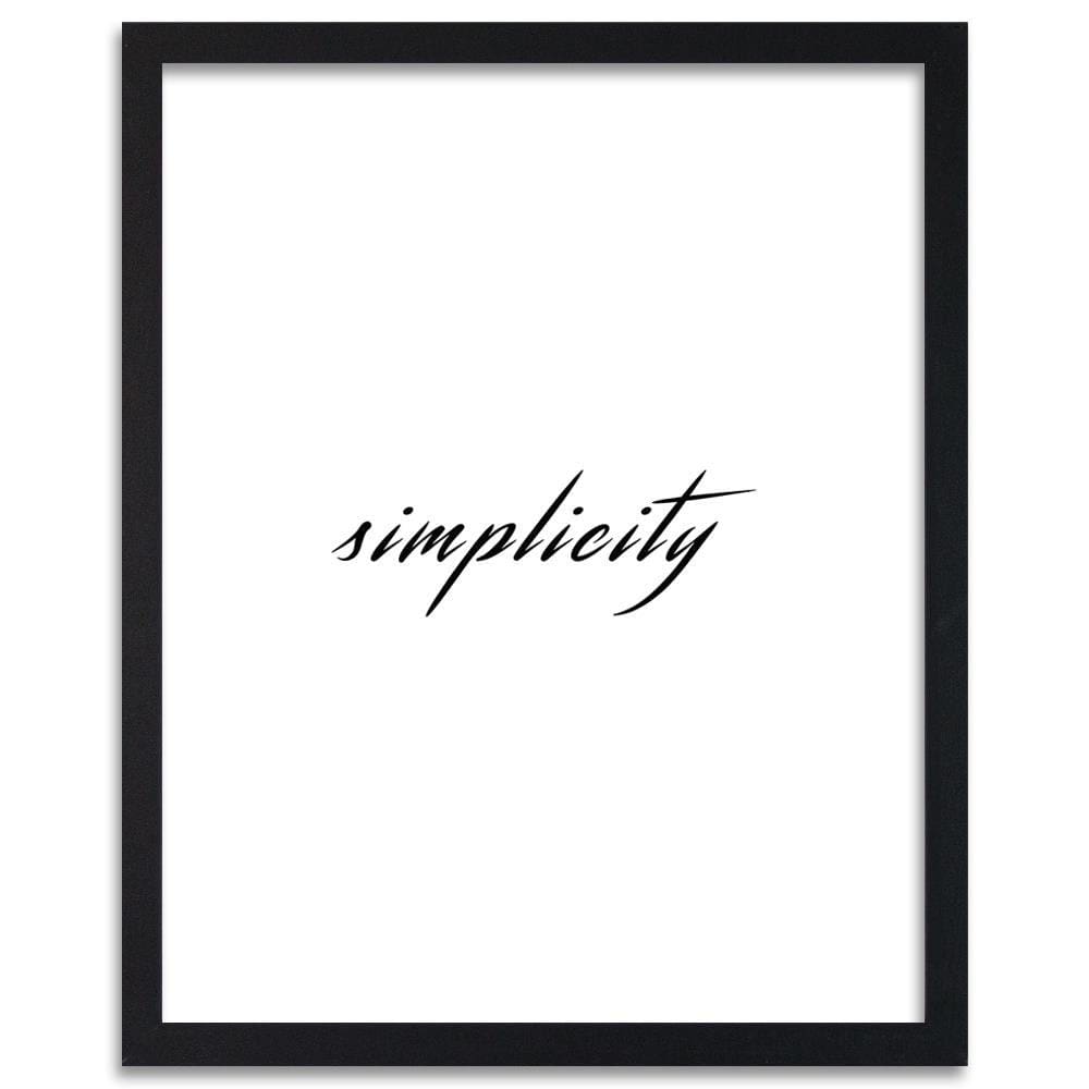 Glezna melnā rāmī - Sign Simplicity Home Trends