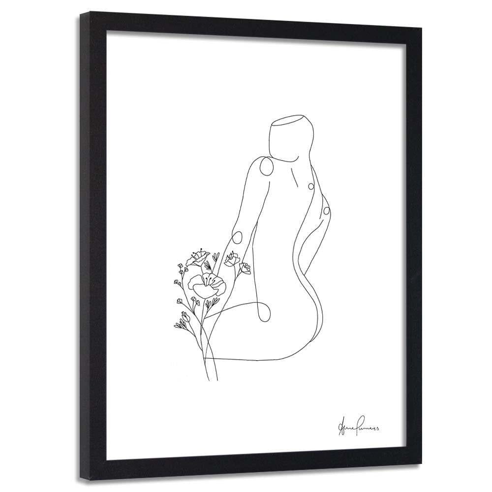 Glezna melnā rāmī - Silhouette Of A Woman Home Trends