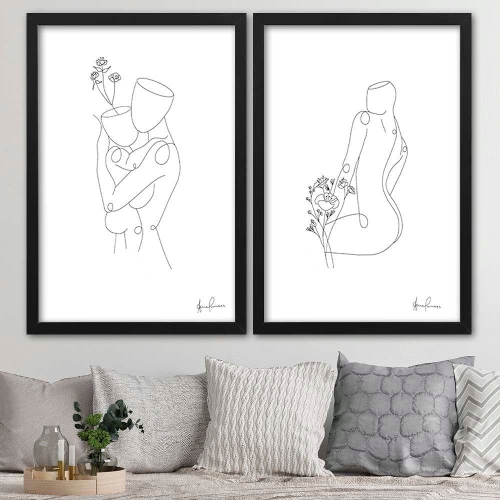 Glezna melnā rāmī - Silhouette Of A Woman Home Trends