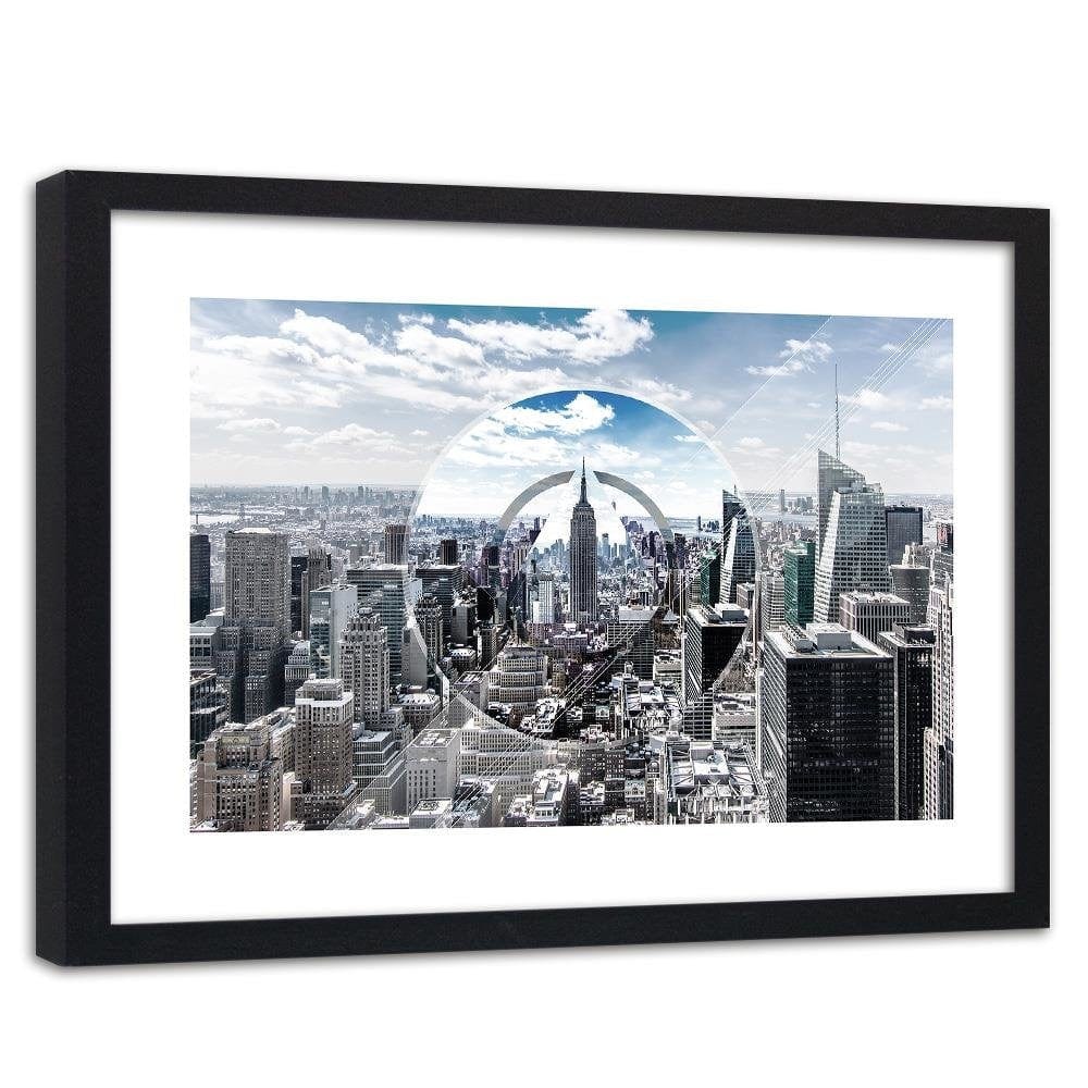 Glezna melnā rāmī - Skyscrapers 1 Home Trends