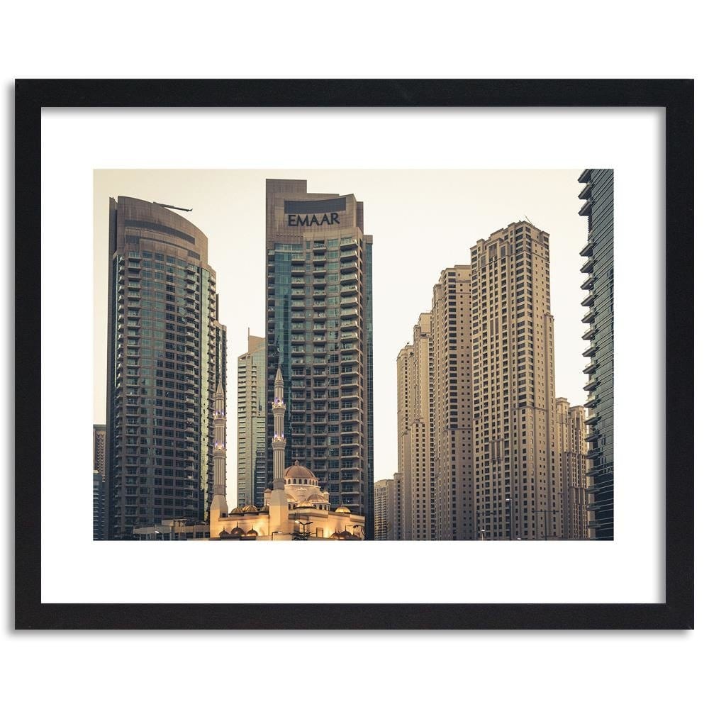 Glezna melnā rāmī - Skyscrapers In Dubai Home Trends