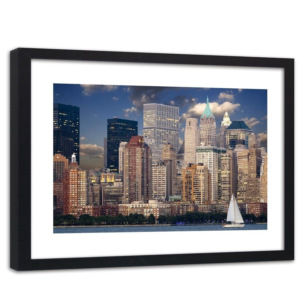 Glezna melnā rāmī - Skyscrapers Of New York Home Trends