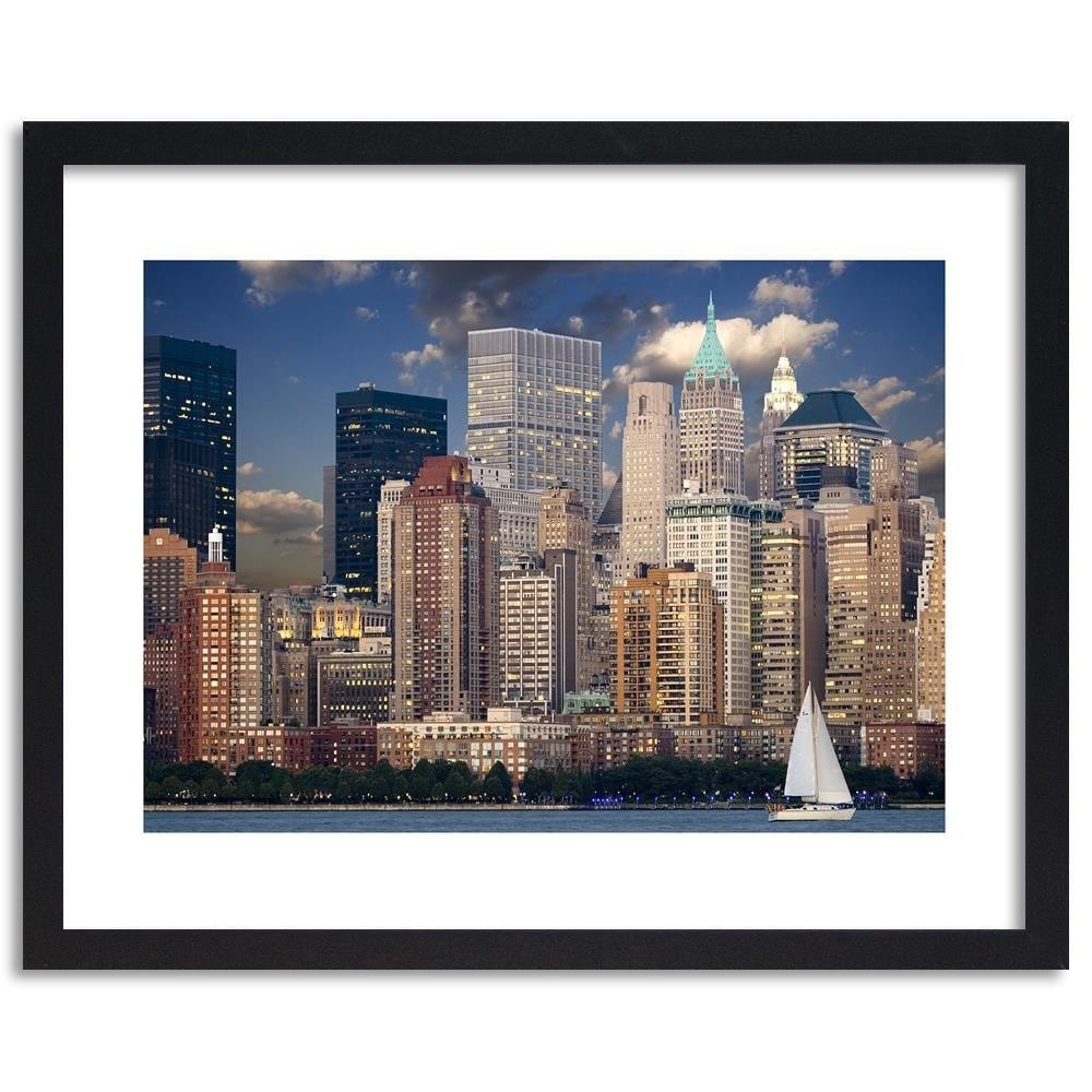 Glezna melnā rāmī - Skyscrapers Of New York Home Trends